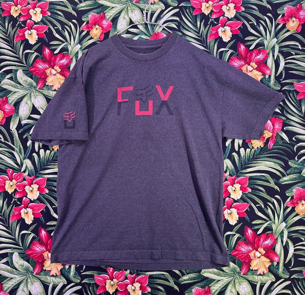 Fox Racing Dark Gray Tshirt Front design Size XL